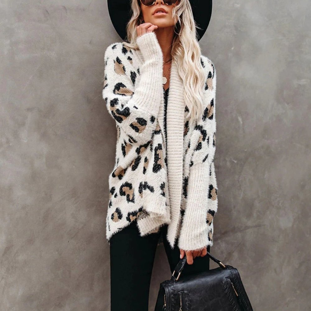Cozy Up Leopard Print Fuzzy Cardigan - Picture 5 of 11